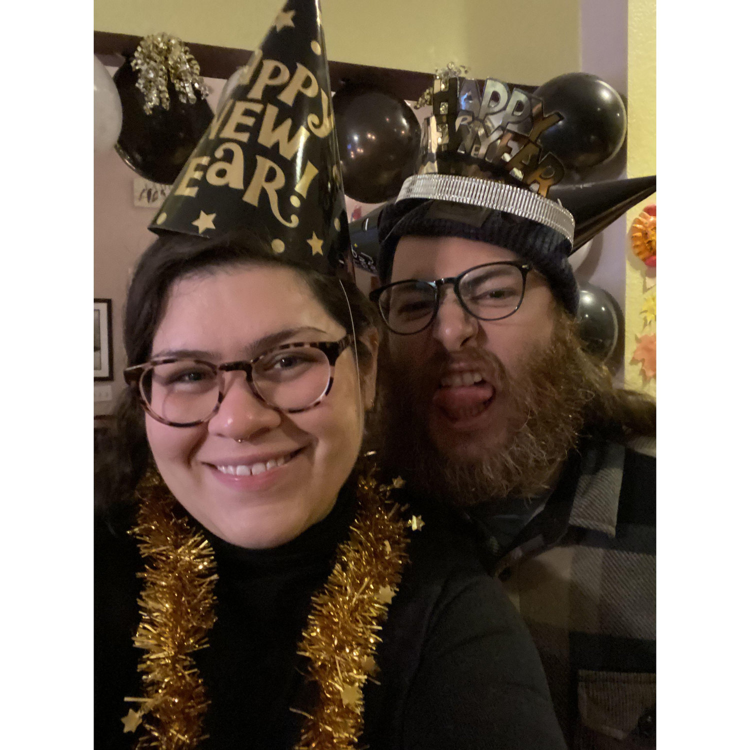December 2020. Celebrating New Year’s Eve at home.