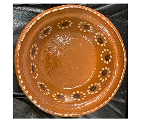 always-quality Made in Mexico Cheese Plate Quesero De Barro 6 inch Ondo 2" Deep Mexican Grande Clay Plato