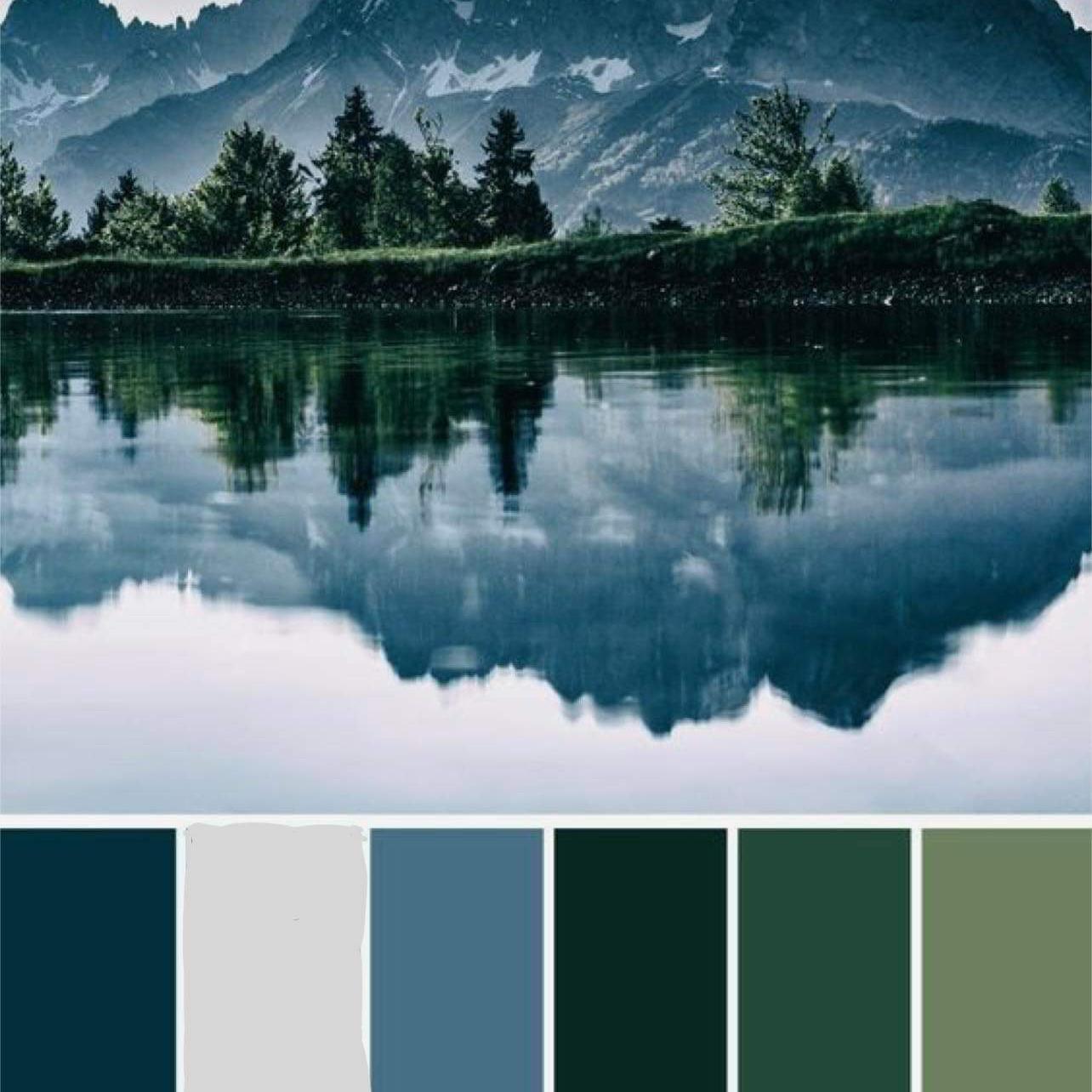 These are our colors! We kindly request that you wear something in this color scheme! 
Navy, Light Grey, Dusty Blue, Forest Green, Dark Sage Green, Light Sage Green.