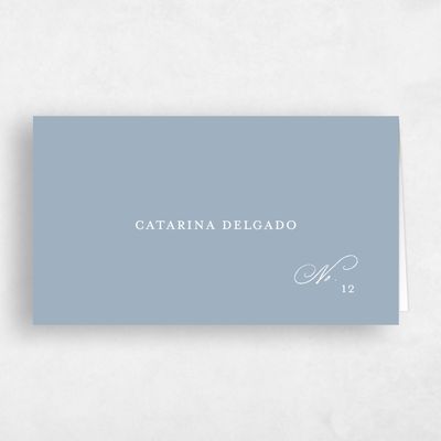 Powder Blue Wedding Place Card - Imarige