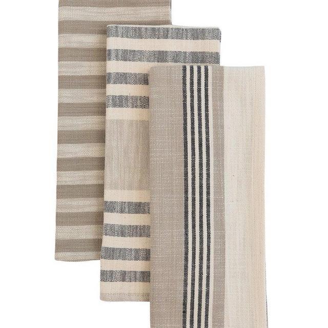 Striped Woven Tea Towels (Set of 3)