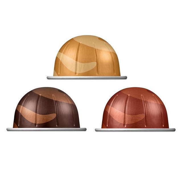 Barista Creations Assortment of Coffee Capsules Brew 7.8 oz each - 30 Pods (GOLDEN CARAMEL+ROASTED HAZELNUT+RICH CHOCOLATE)
