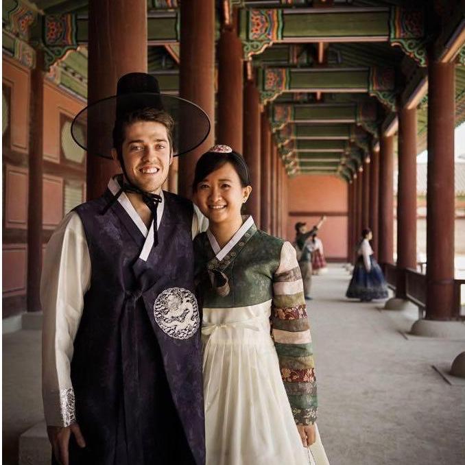 Wearing Hanboks in Seoul