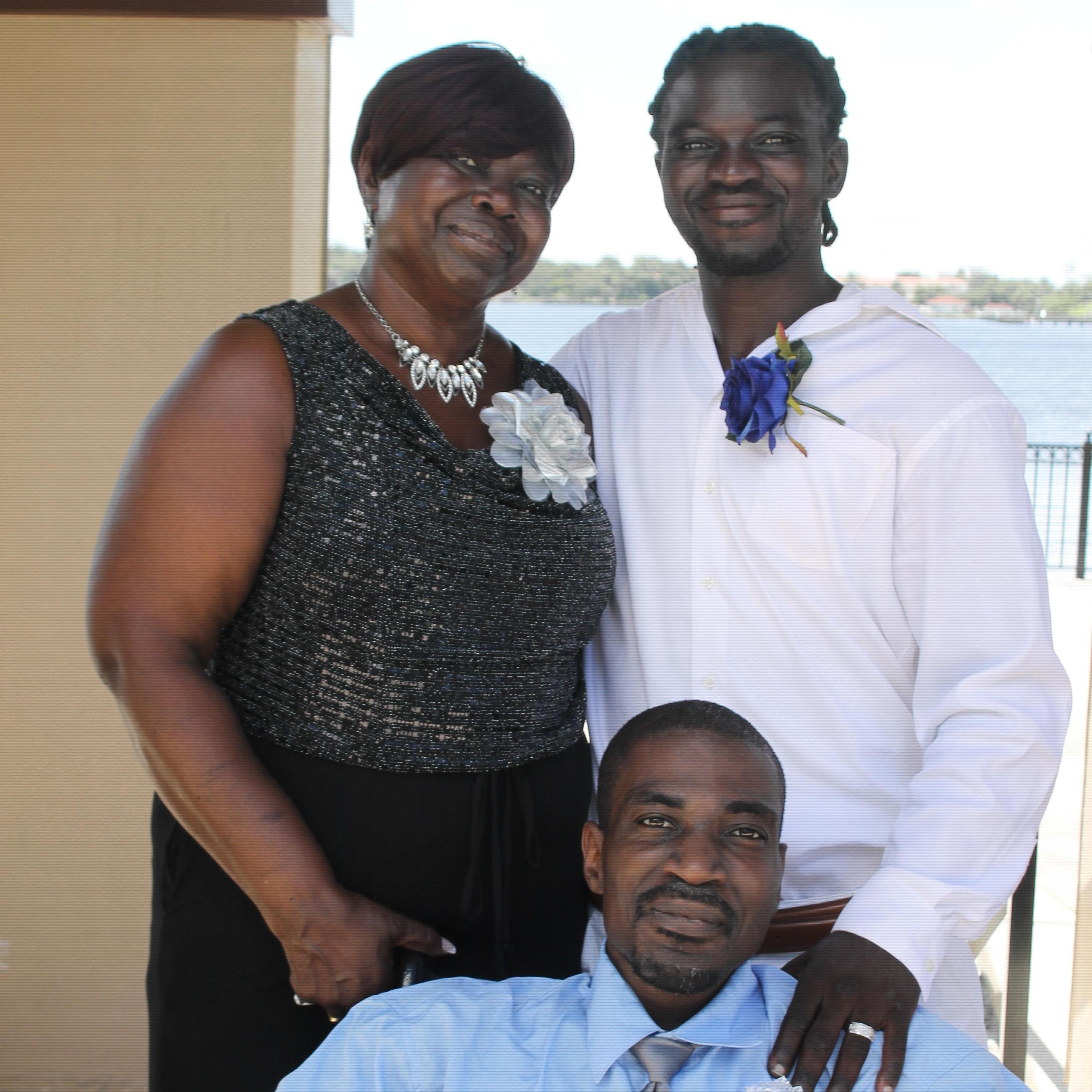 My husband, his mother Sarah and brother James.