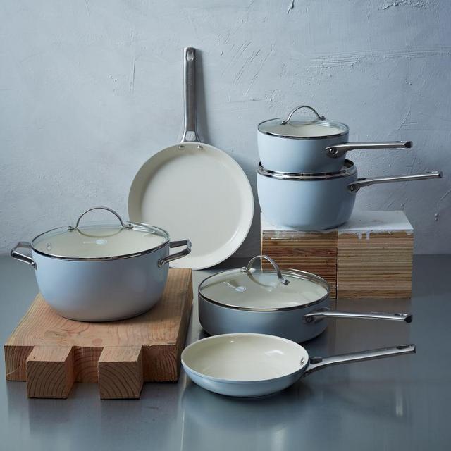 Greenpan Color Padova Cookware, 10 Piecec Set, Blue