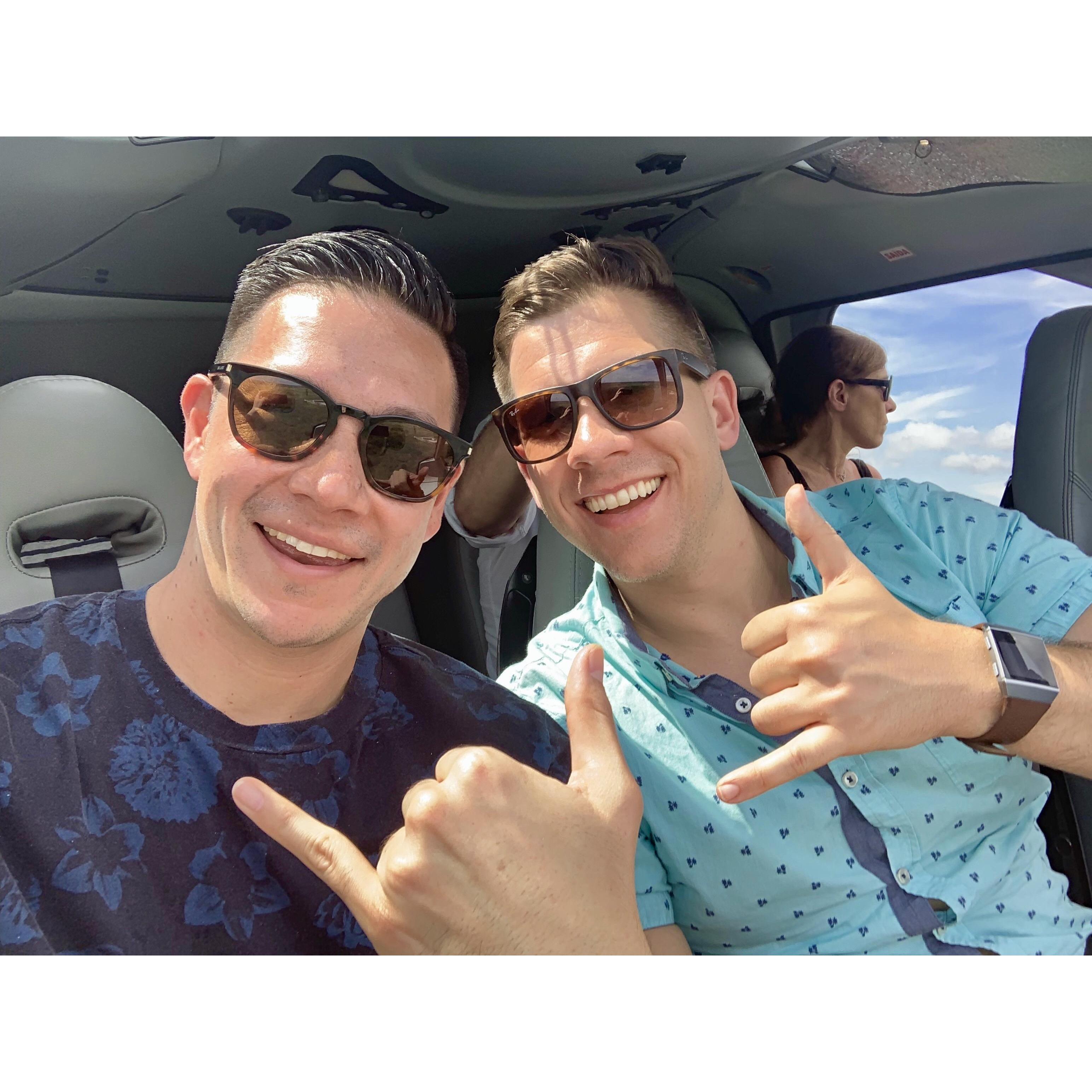 Helicopter ride over Iguazu Falls.