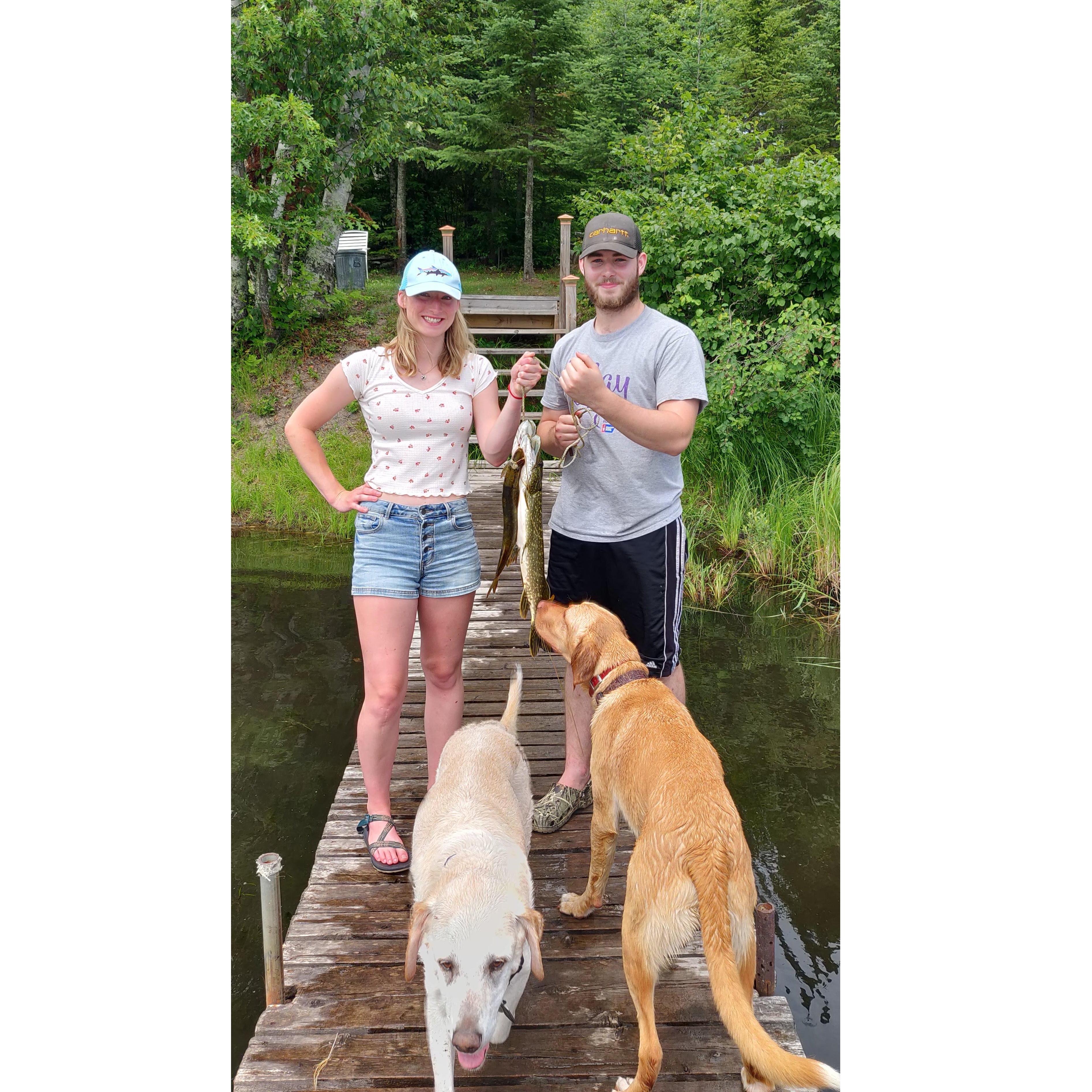 Catching the big fish with Alex and the dogs