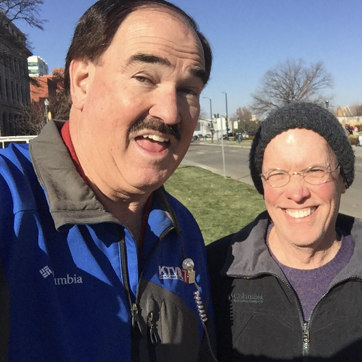 Bruce very happy with his friend LG