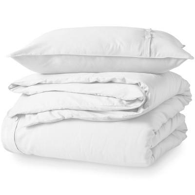 Bare Home Organic Cotton Sateen Duvet Cover and Sham Set