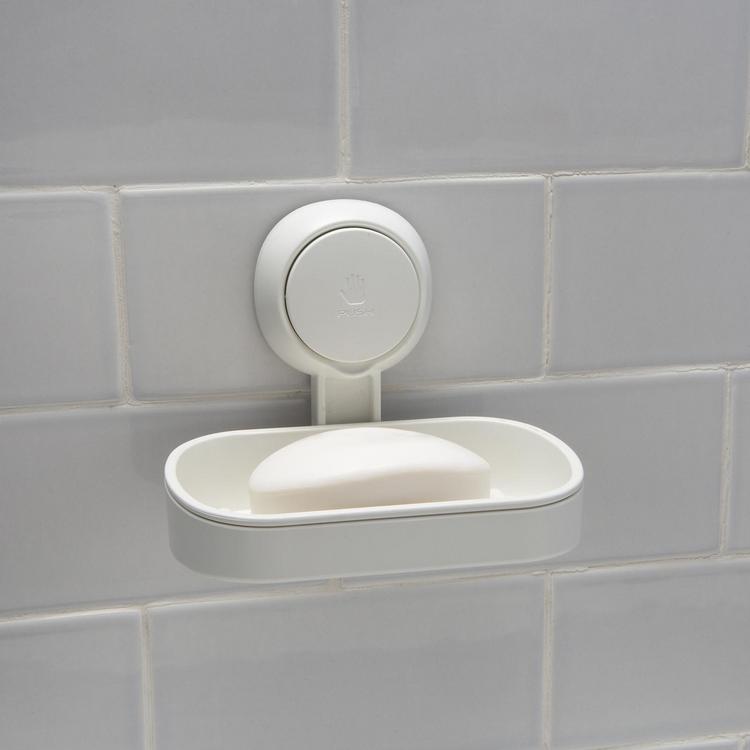 Power Lock Suction Soap Dish Holder Clear - Bath Bliss