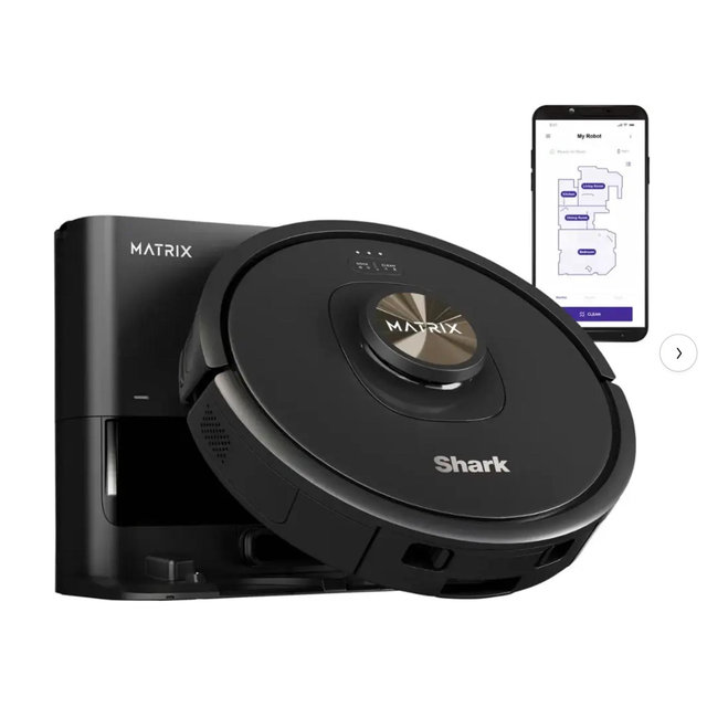 Shark - Matrix Self-Emptying Robot Vacuum with Precision Home Mapping and Extended Runtime, Wi-Fi Connected - Black