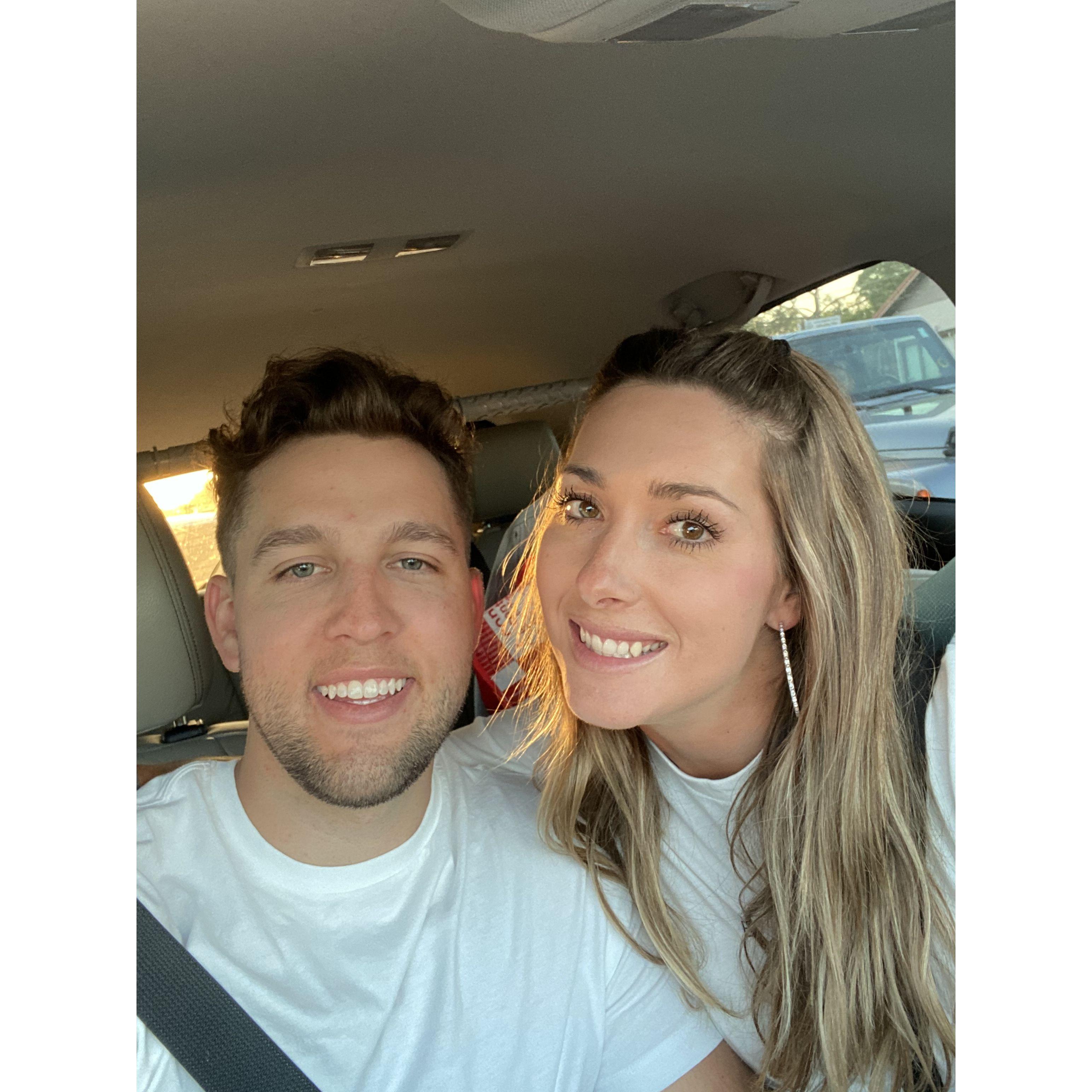 Headed to dinner at the in Tampa, Florida.