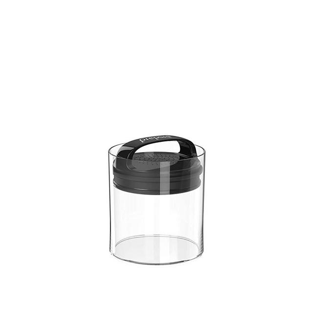 Prepara Evak Fresh Saver, Medium-Short Airless Canister with Black handle, 1.05 Quart, Clear
