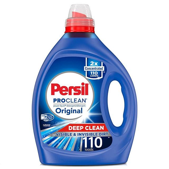 Persil Liquid Laundry Detergent, ProClean Scent, 2X Concentrated, 110 Loads, Blue, 82.5 Fl Oz, Original