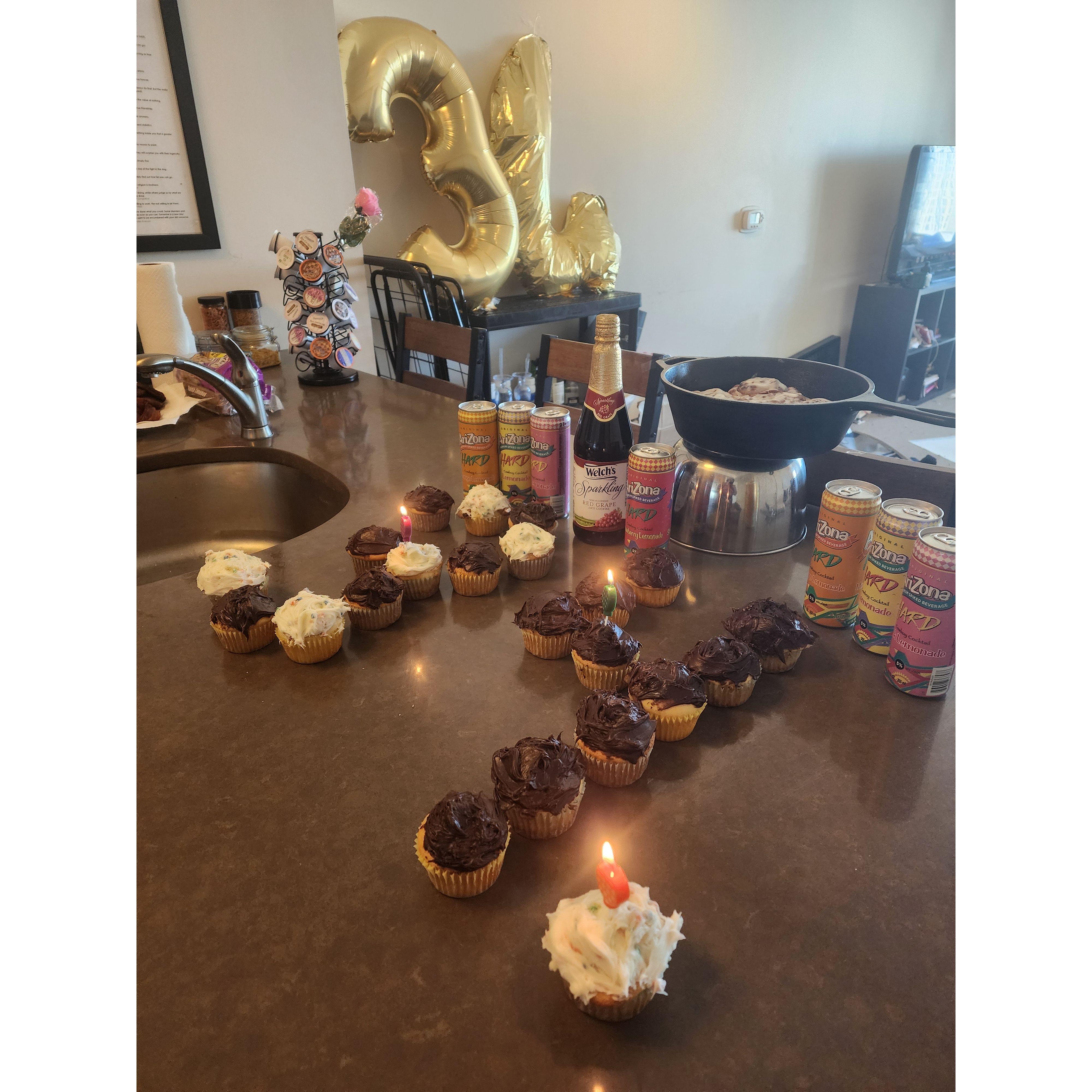 Ricky's homemade birthday breakfast spread