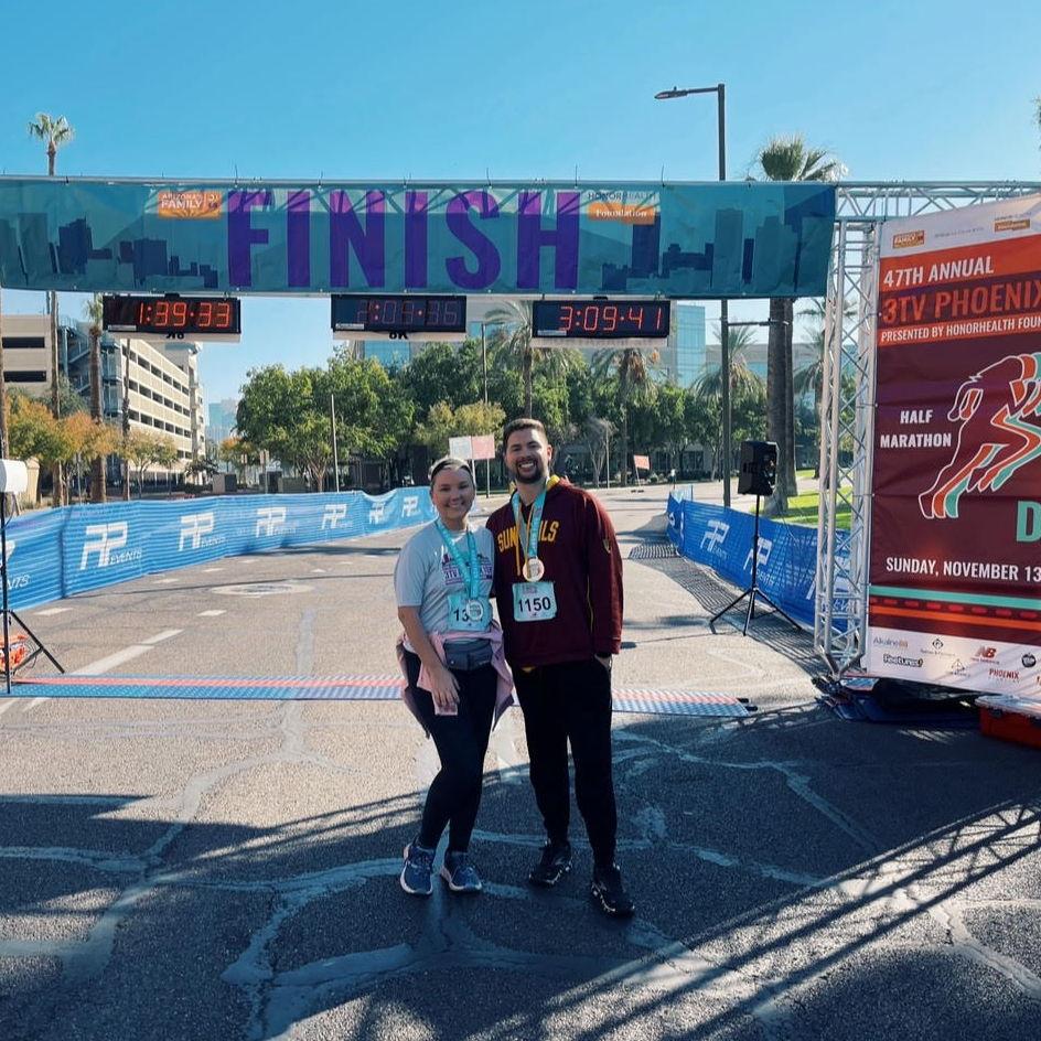 Kevin and Kaleigh's first (and last) half marathon