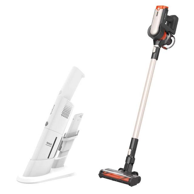 Womow W20 400W Powerful Cordless Vacuum with 1.2lb M1 Cordless Handheld Car Vacuum Cleaner