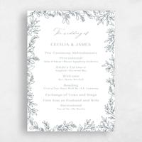 White Wedding Program - Vinehall