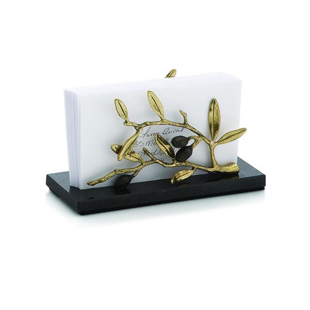 Michael Aram Olive Branch Gold Vertical Napkin Holder