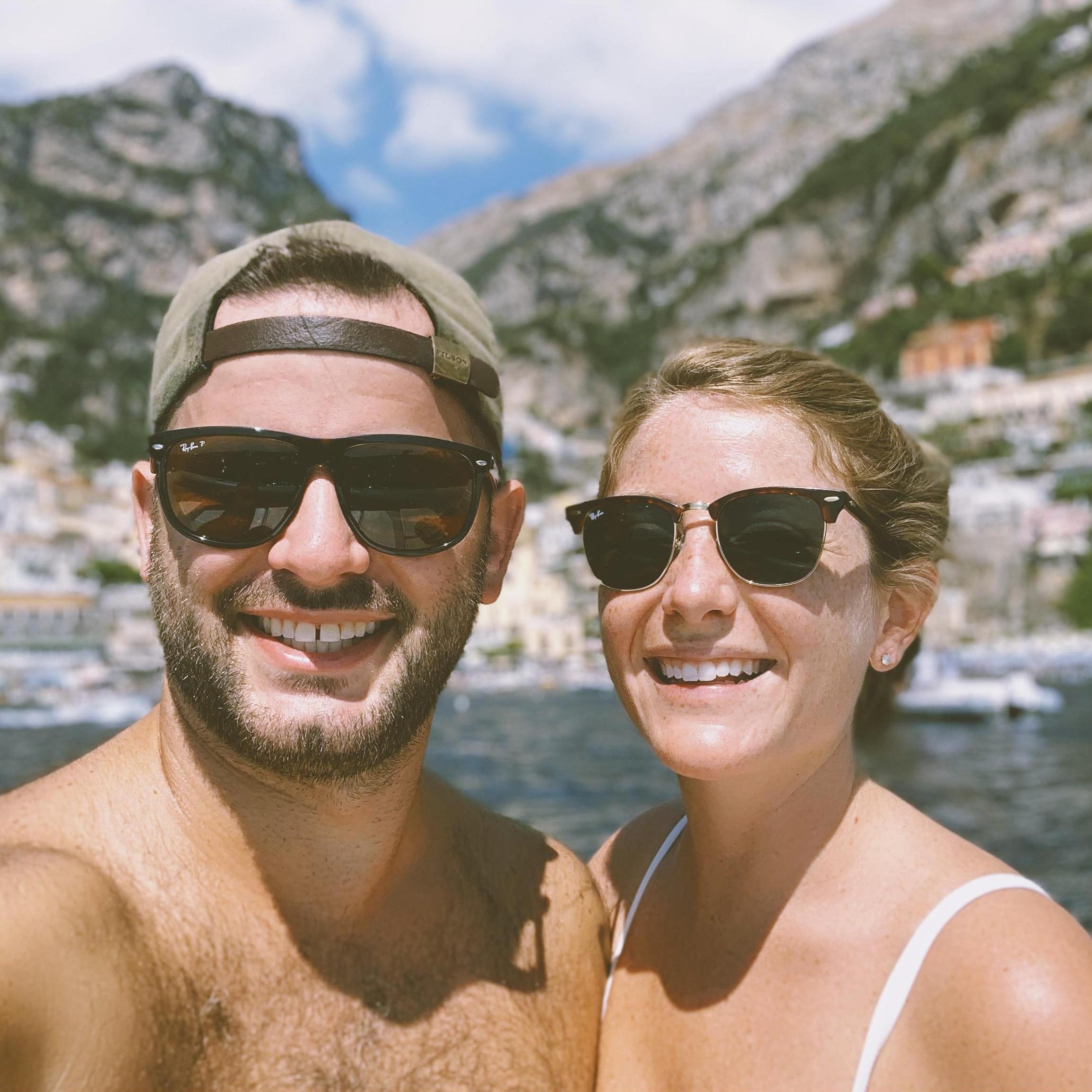 We rented our own boat to travel up and down the Amalfi Coast from Positano to Capri. It was a choppy day out there.