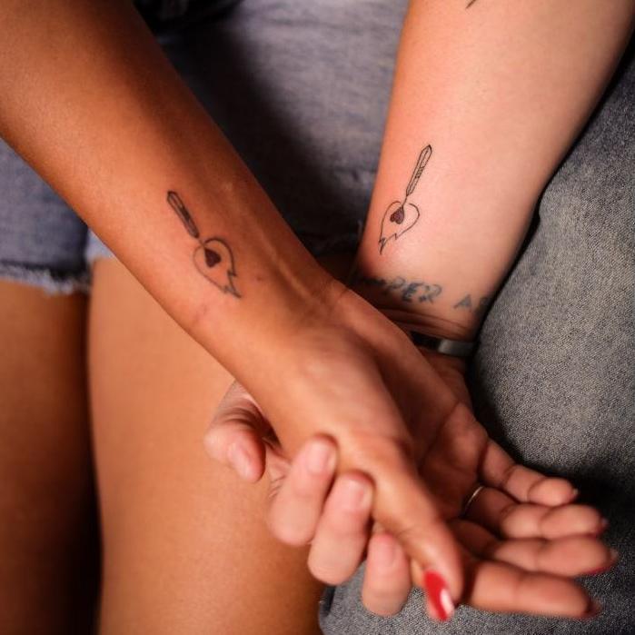Matching tattoos for a DA fundraiser