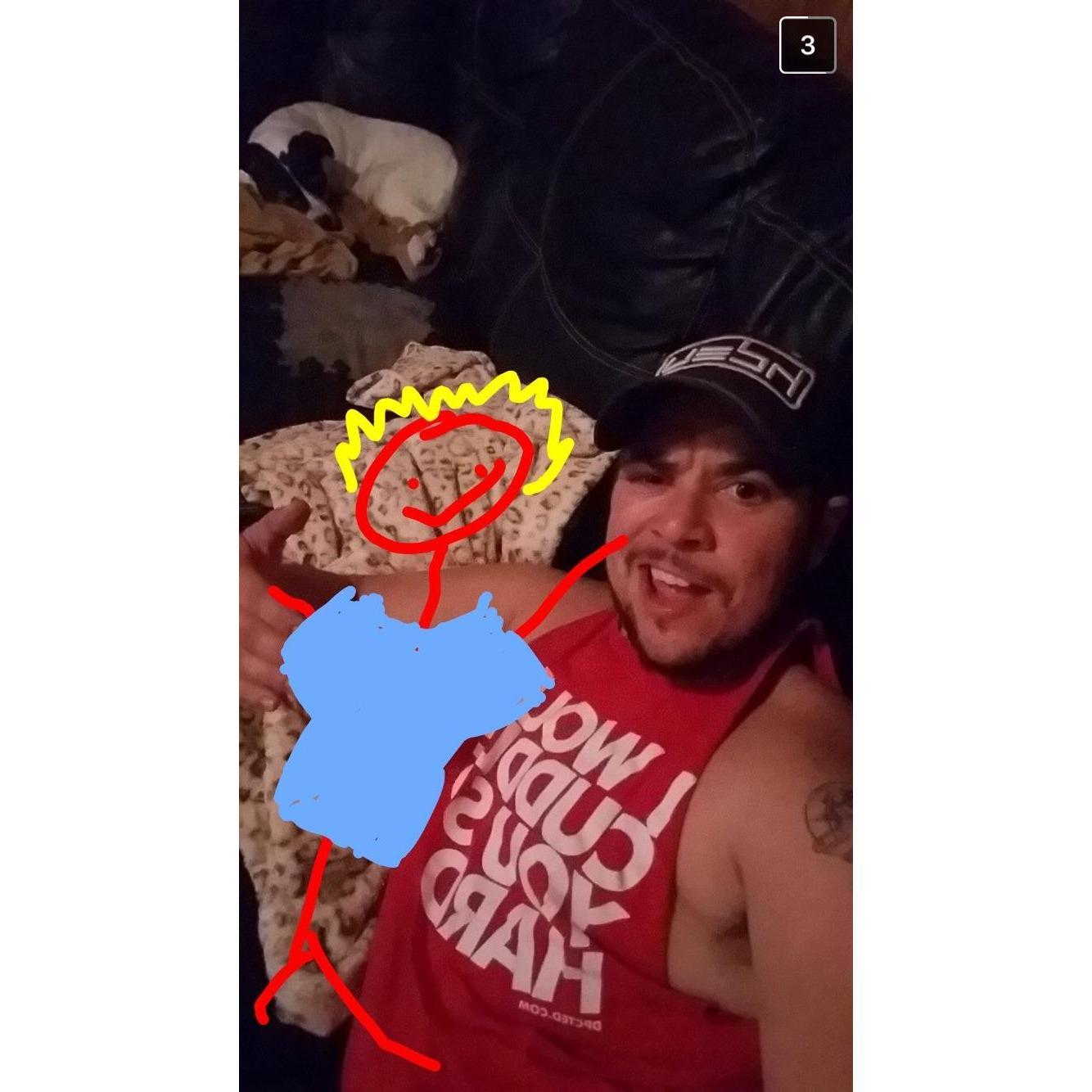 Before Brax moved to OKC; he would draw me into photos...