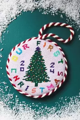 Furbish Studio Needlepoint Embroidered Ornament
