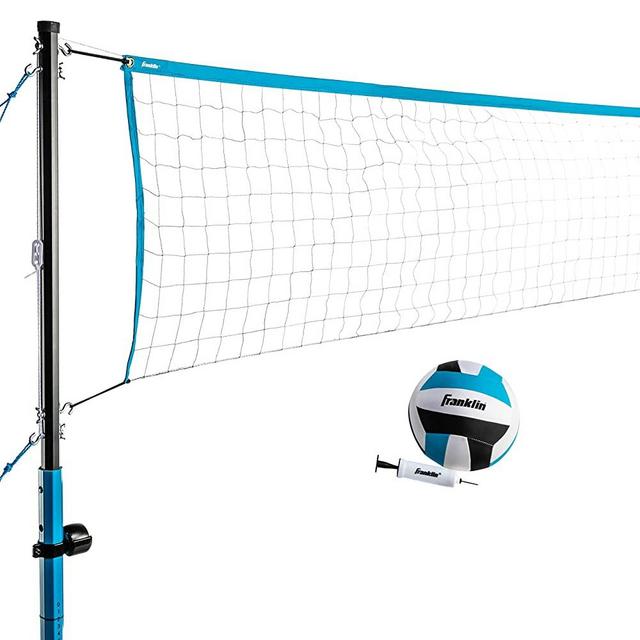 Franklin Sports Bluetooth Volleyball - Complete Volleyball Set - Bluetooth Speaker - Carry Bag