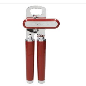 KitchenAid Classic Multifunction Can Opener and Bottle Opener Easy to Use, Razor Sharp Stainless Steel Cutting Wheel, Soft Ergonomic Handles, Empire Red