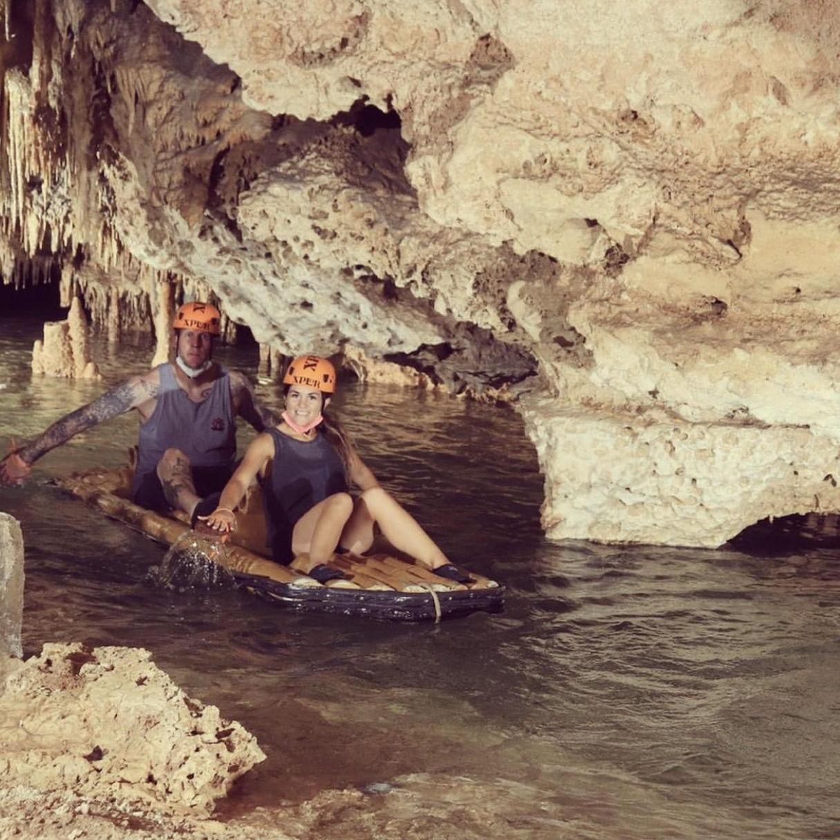 Exploring the caverns in Mexico