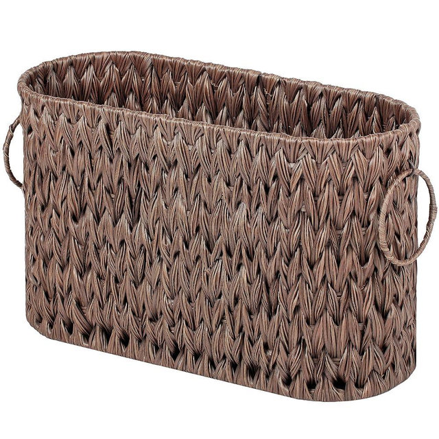 GRANNY SAYS Toilet Paper Storage, Toilet Paper Basket for Bathroom, 6 Mega Rolls Holder with Storage, Waterproof Bathroom Storage Baskets, Brown