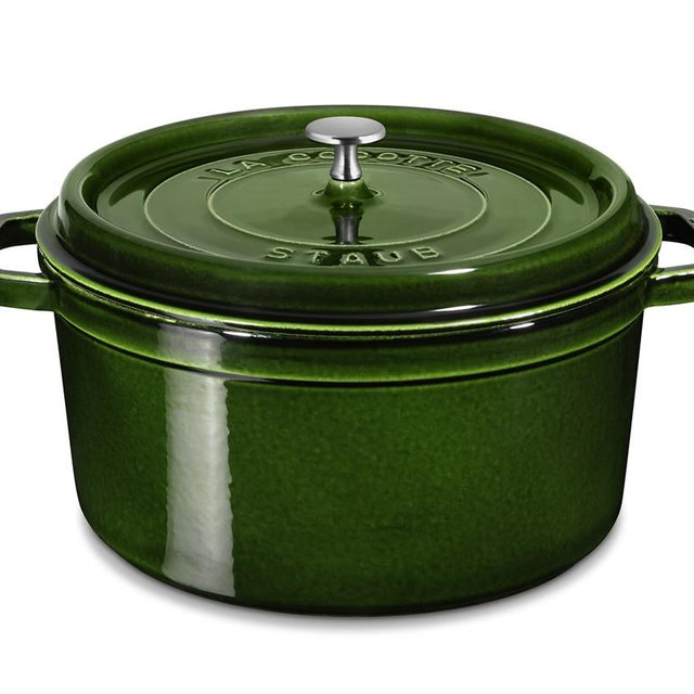 Staub Enameled Cast Iron Round Dutch Oven, 7-Qt., Basil