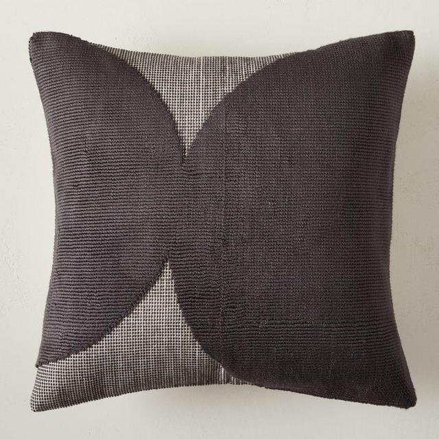 Loomed Loops Pillow Cover, 20"x20", Slate