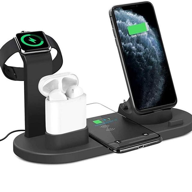 Wireless Charger, 3 in 1 Charging Station for iWatch(Not Included), AirPods Pro/2, Wireless Charging Stand for iPhone 12 Pro Max/11 Pro Max/X/XS/XR and All Qi-Enabled Phones