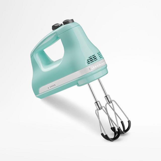 KitchenAid ® 6-Speed Ice Blue Hand Mixer with Flex Edge Beaters Contour