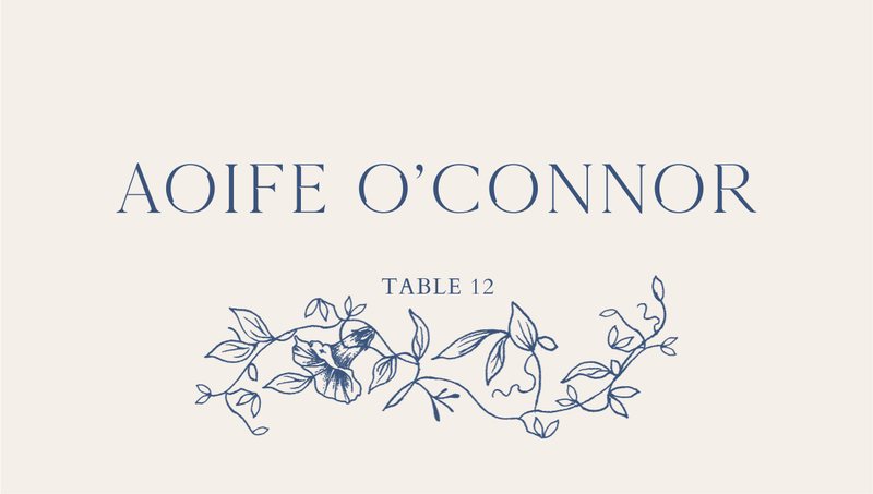 Plumeria | Dark Cobalt | Zola Wedding Place Cards