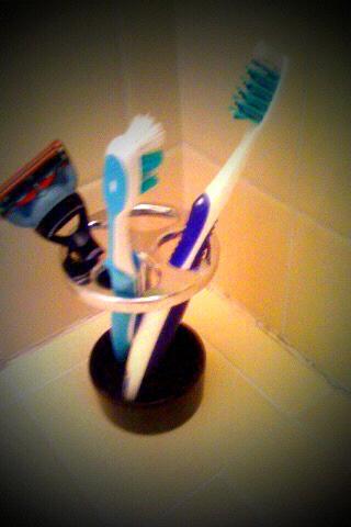 That moment when tooth brushes were commingled.
