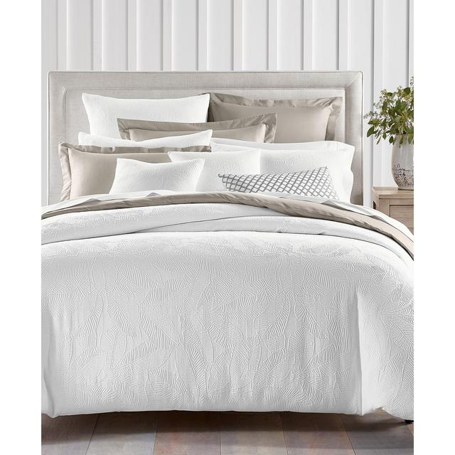 Charter Club Damask Designs Woven Leaves Cotton 3-Pc. King Duvet Set, Created for Macy's