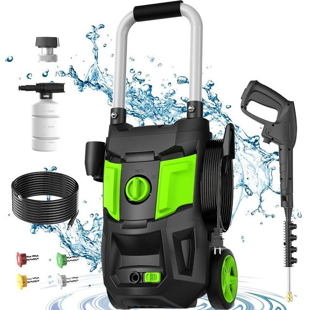 DECOKTOOL Electric Pressure Washer, 4200PSI Max 2.8 GPM Power Washer with 20FT Hose, 35FT Cord, 4 Nozzles Foam Cannon High Pressure Washer for Car Patio Garden