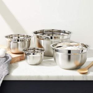 Crate & Barrel | 4-Piece Stainless Steel Bowls