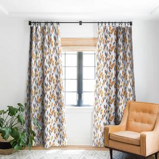 Falling Gold Leaves Blackout Curtain
