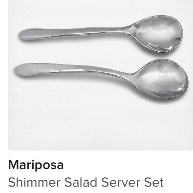 Mariposa - shimmer salad server set
