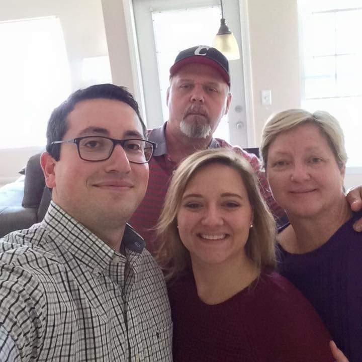Colton's sister Hillari with her husband Romain with parents Jody and Dolan Taresh