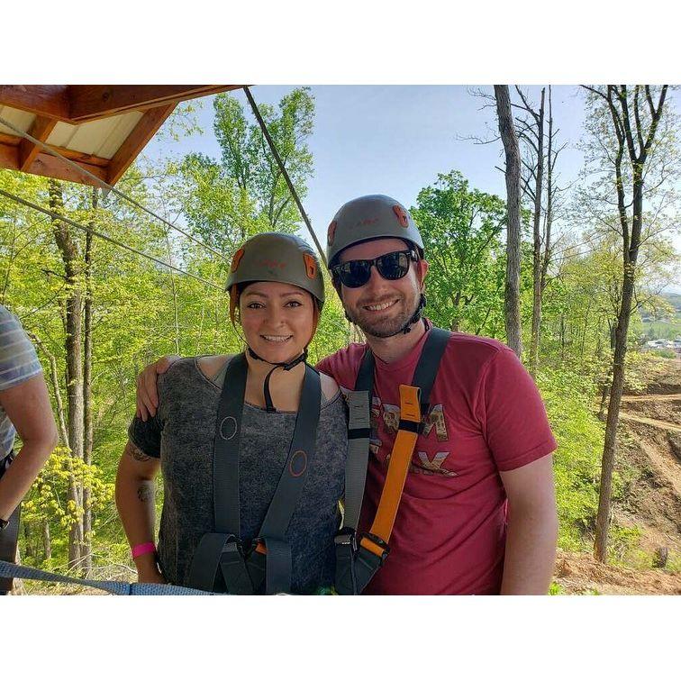 Zip lining in Tennessee