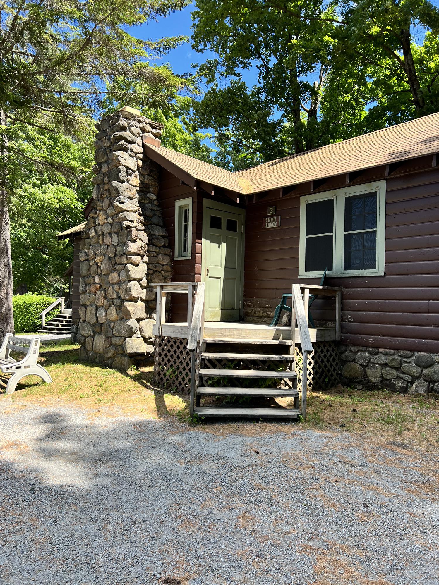 Outside of the cabins