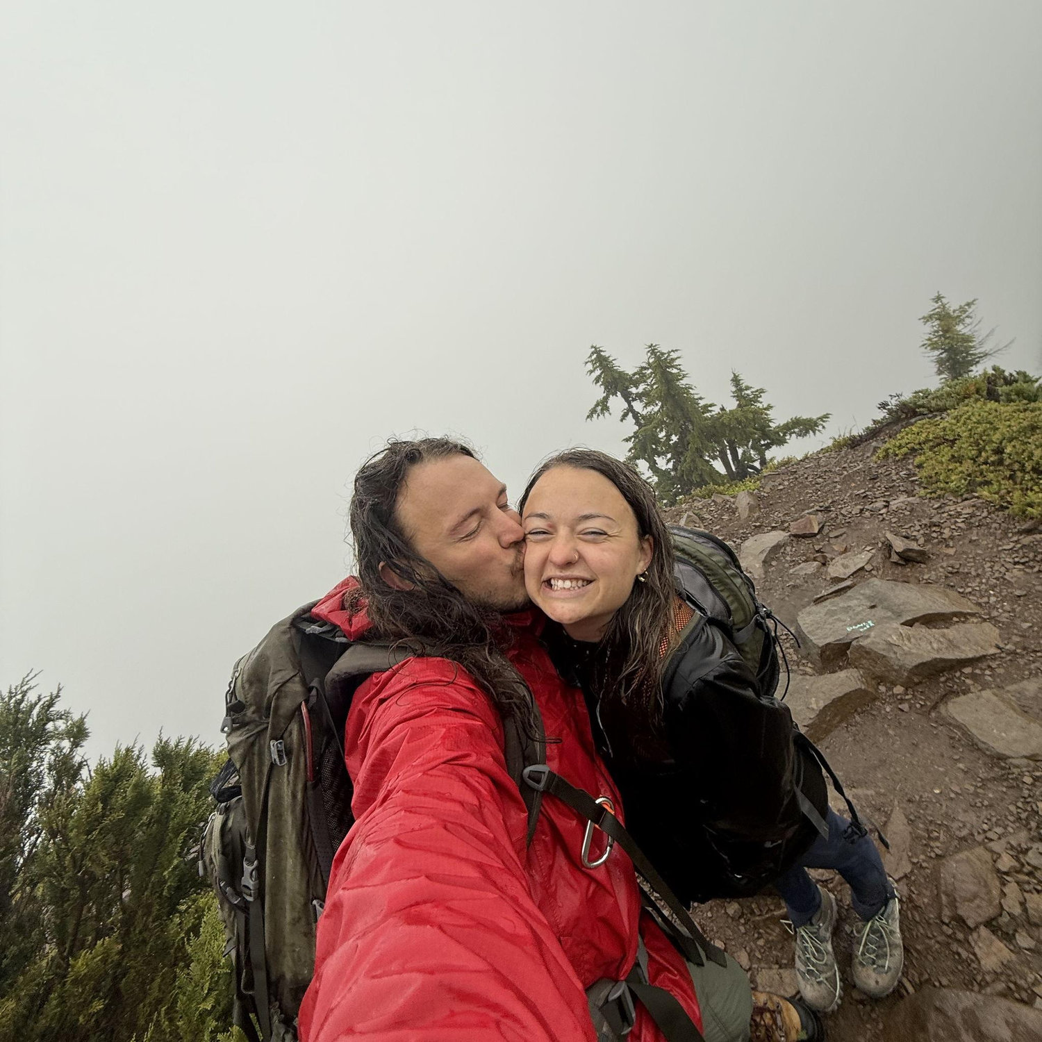 A romantic, rainy hike to the top of Table Rock