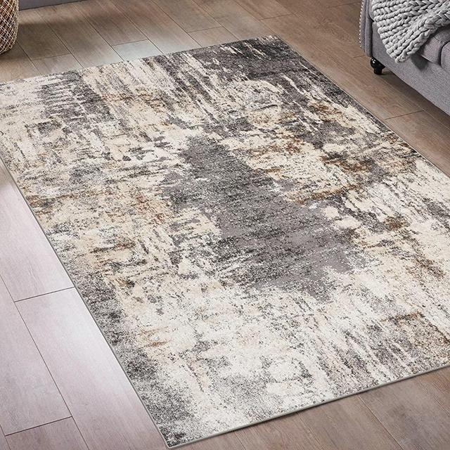 Luxe Weavers Euston Gray 8 x 10 Abstract Modern Area Rug