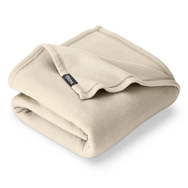 Bare Home Polar Fleece Blanket - Full/Queen - Oyster - Warm & Cozy - Premium Fleece Throw for Bed, Sofa, Camping, Travel and Cold Nights - Lightweight Blanket (Full/Queen, Oyster)