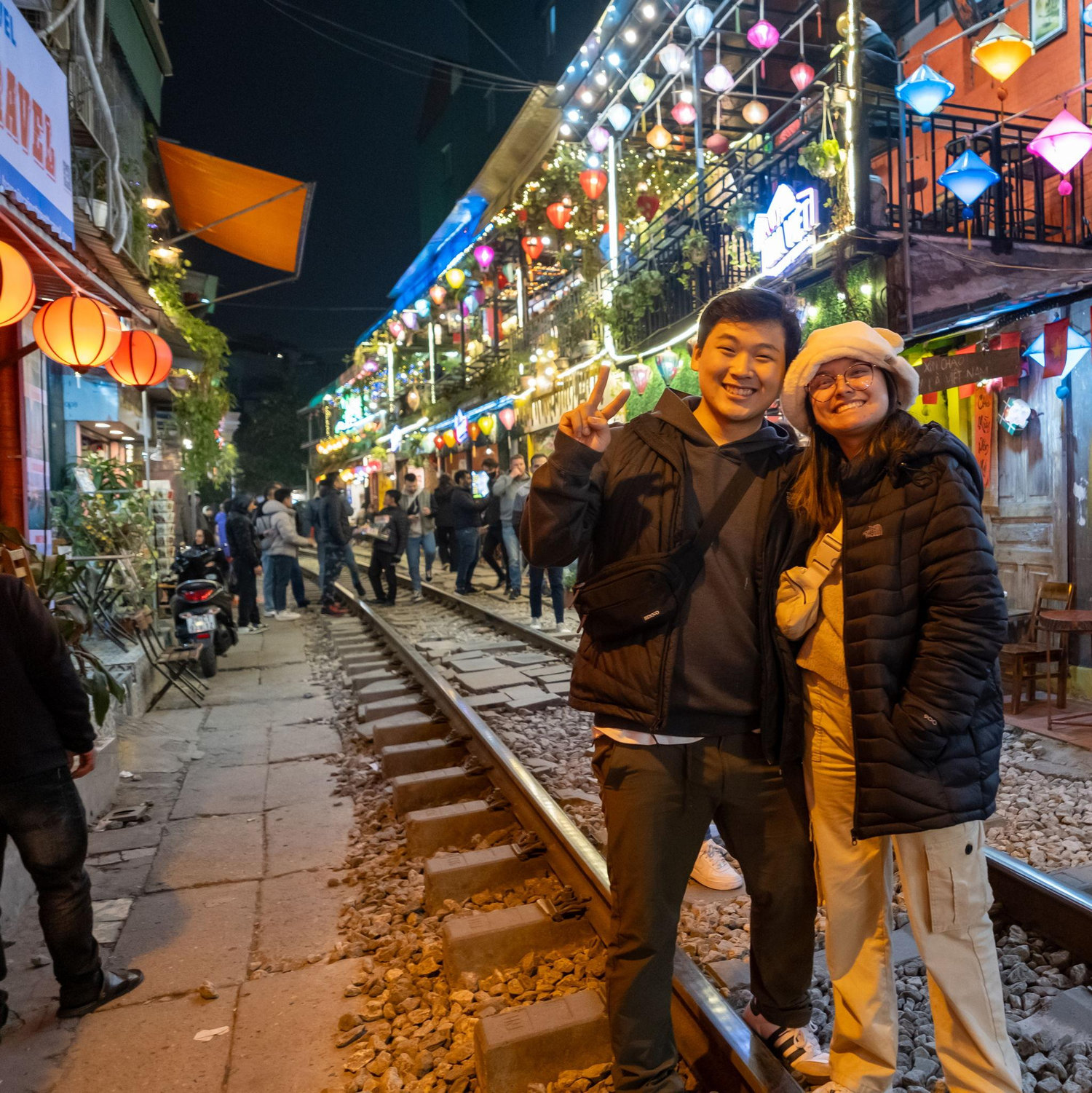 Explored Hanoi and experienced the amazing street food, people, and the train that paces through the city.