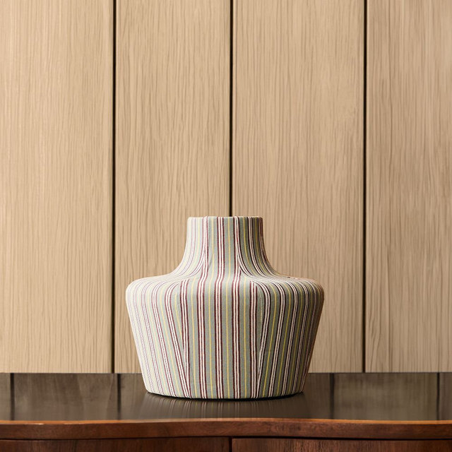 Emma Chamberlain Fabric-Wrapped Vases, 8"H